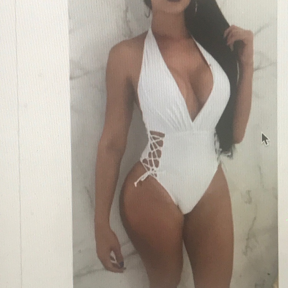 White swimsuit